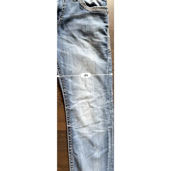 Rock Revival Brayen Straight Mens Size 36x 29 Distressed Embroidered Contrast - Picture 14 of 15